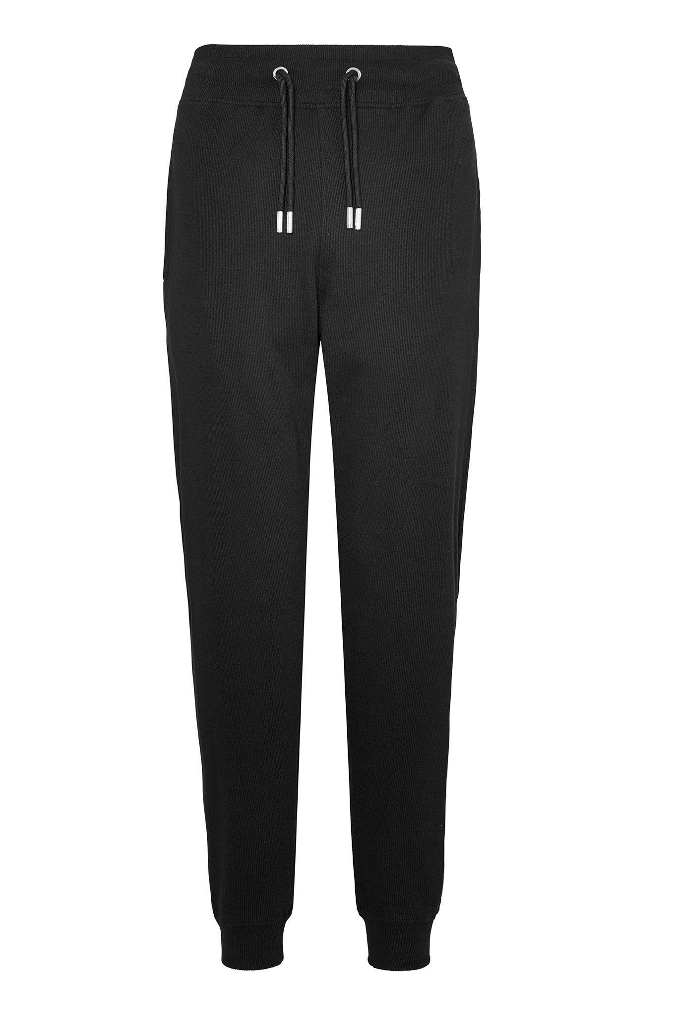 Front view of the women's tapered joggers laid flat
