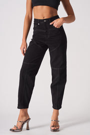 Heart Tapered Jeans- Black
