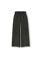 Back flat lay view of essential ladies wide leg jogger black