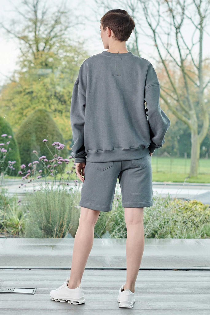 designer unisex grey crew neck jumper - Herman&Co