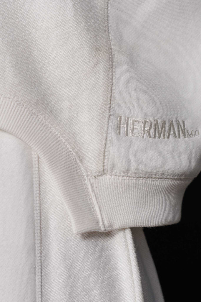 premium unisex cropped white jumper - Herman&Co