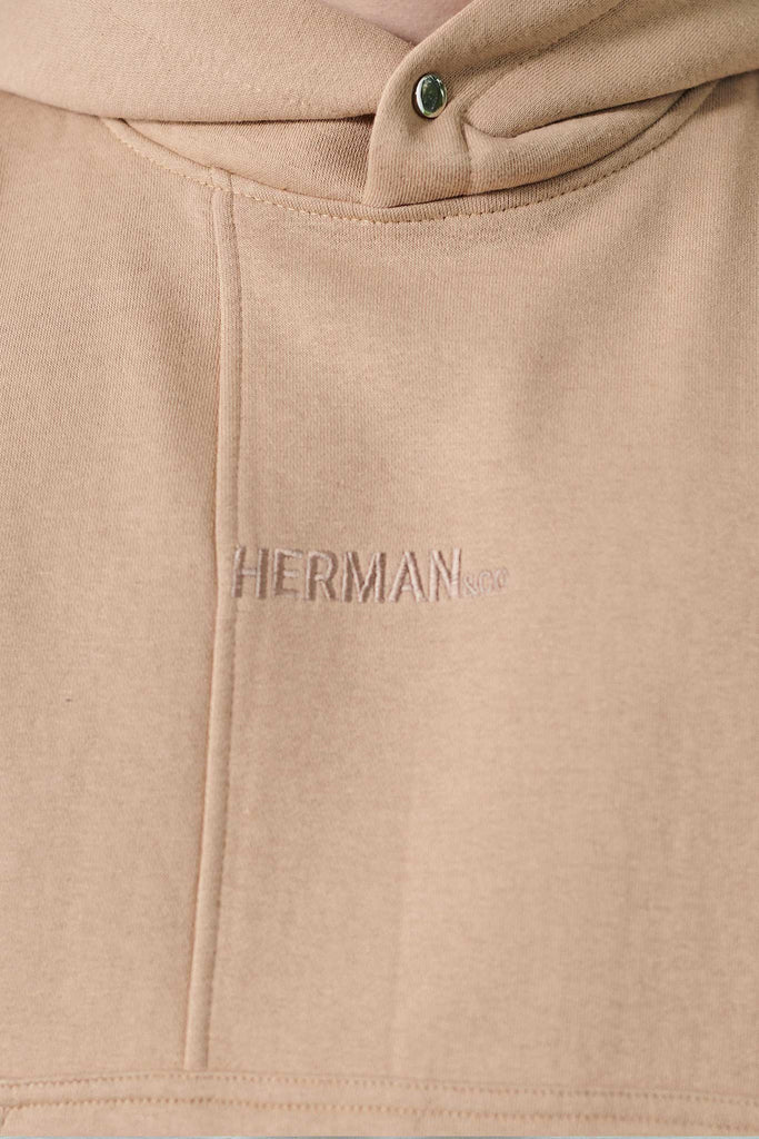 premium unisex beige hoodie - Herman&Co