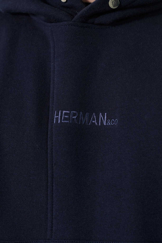 premium unisex dark navy hoodie - Herman&Co