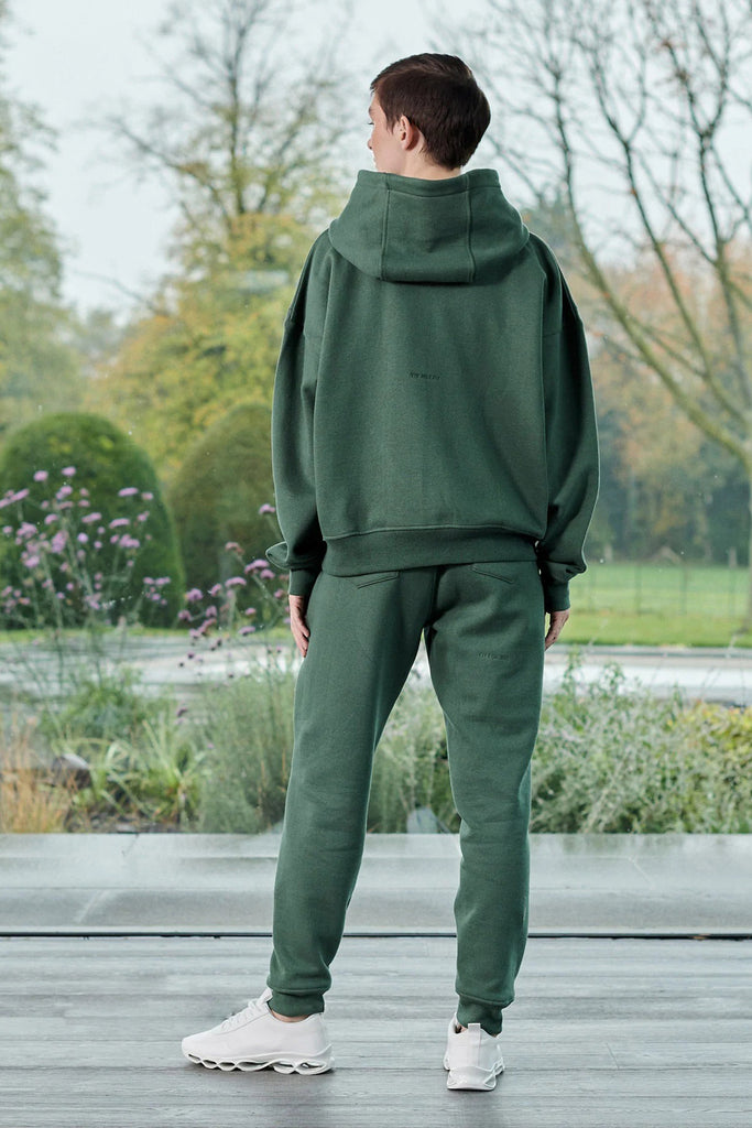 unisex fit dark green hoodie - Herman&Co