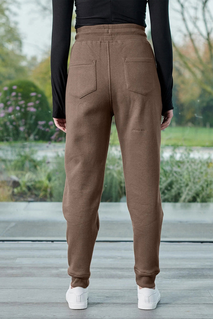  luxury unisex brown tapered jogger - Herman&Co