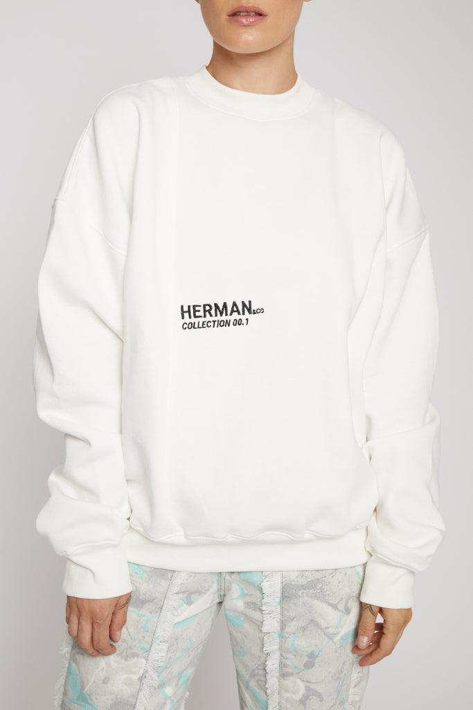 shop unisex limited edition white jumper - Herman&Co