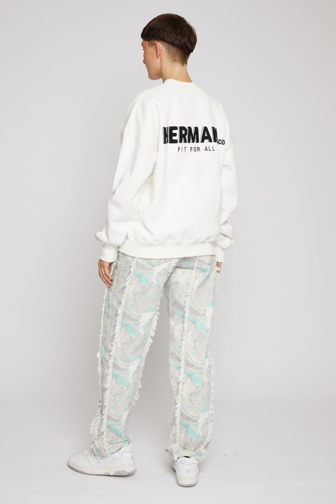 unisex limited edition white tracksuit jumper - Herman&Co
