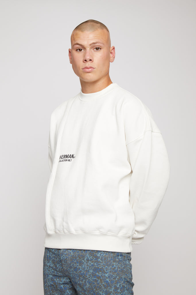 premium unisex limited edition white jumper - Herman&Co