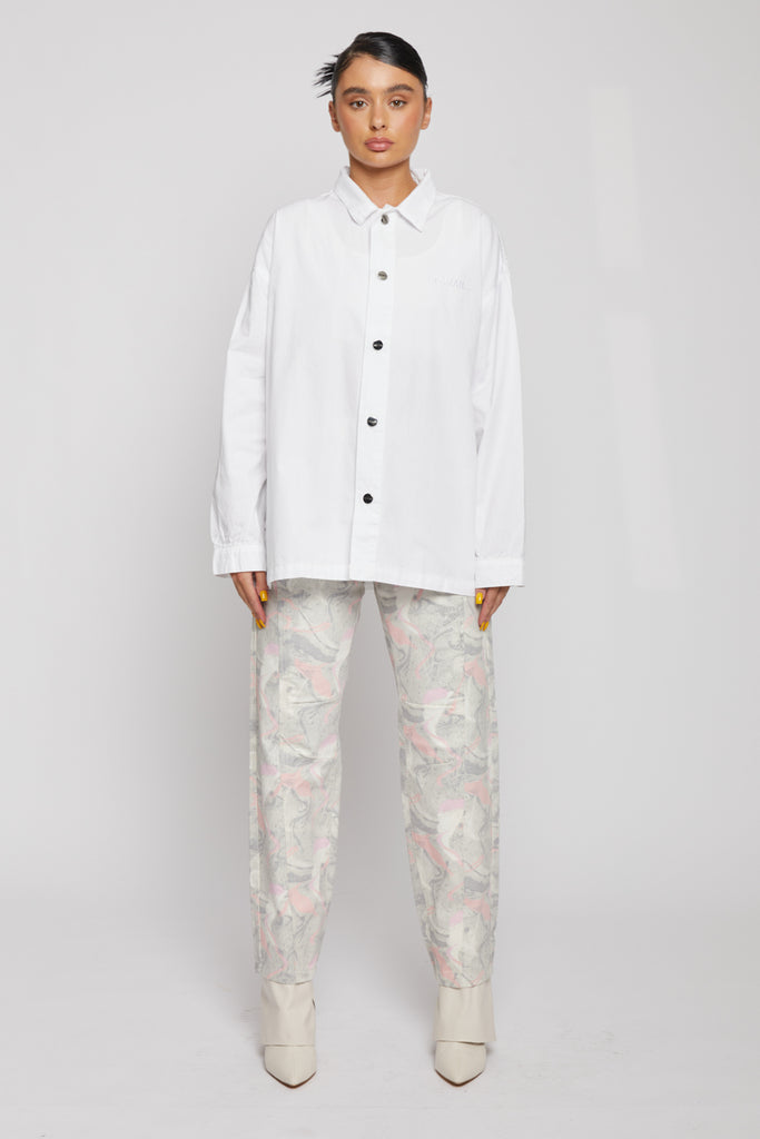 unisex white oversized shirt - Herman&Co