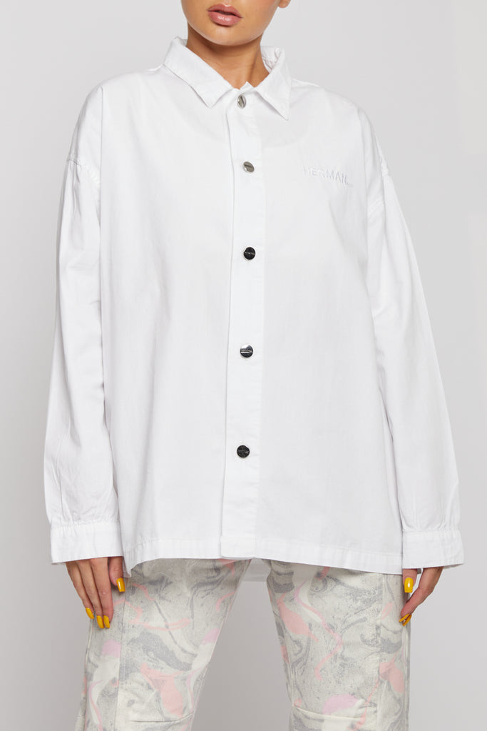 designer unisex white oversized shirt - Herman&Co