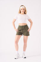 Athleisure Shorts in Khaki - Jmojo