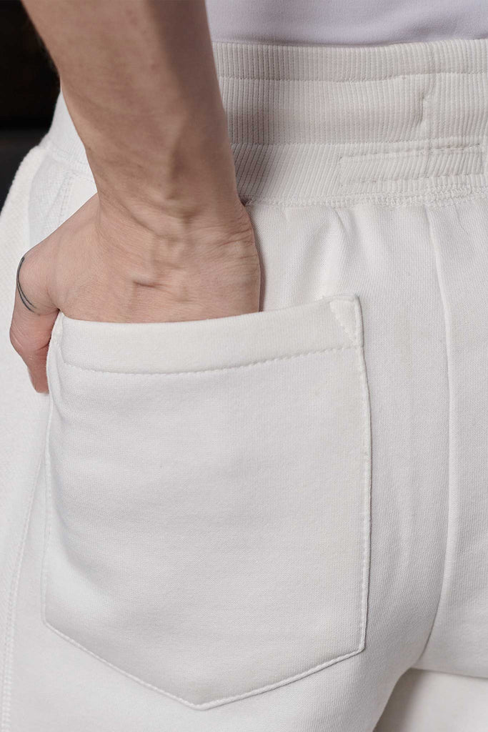 designer unisex white wide leg jogger - Herman&Co