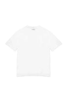 Back view of the oversized white t-shirt for men laid flat.
